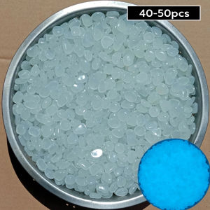 E.B. 50pcs 100pcs Luminous Artificial Stone Artificial Luminous Pebbles Decor For Aquarium Fish Tank Garden Lawn Yard Decor