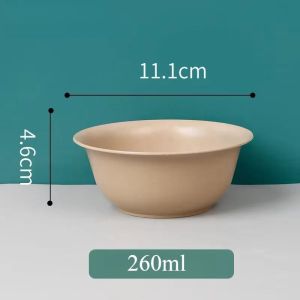 10Pcs Rice Husk Disposable Bowl Thickened and Hard Food Grade Noodle Bowl Disposable Tableware