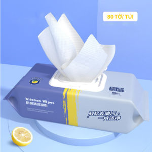 - Khăn ướt lau bếp đa năng 1 gói 80 miếng giấy lau bếp kiểu mới