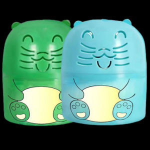 Blue bubble toilet cleaner artifact