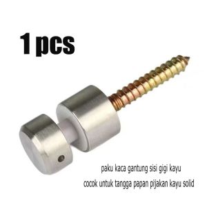 304 Perlengkapan Kaca Gantung Samping Padat Perlengkapan Samping Tangga Kayu Sekrup Gigi Kayu Gantungan Kuku Kaca