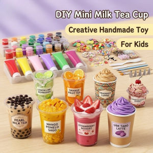 Mini Milk Tea Cup Toy Set Diy Handmade Creative Bubble Tea Kit Safe For Kids Girls Birthday Gifts