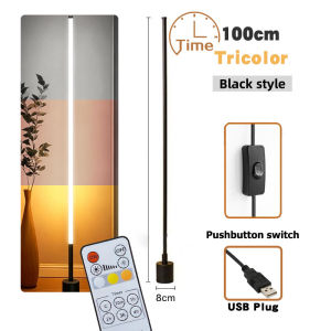 JACKSUN Tricolor LED Floor Lamp with Remote Corner Floor Lamp warm vertical Nordic Light For Bedroom Livingroom 100/140/160/180cm