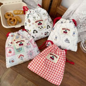 MEMGOUO Hello Kitty Drawstring Bag Large Capacity Portable Makeup Storage Pouch Cute Gift Coin Purse