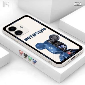 (Lokal Ready) Casing hp Realme C53 C51 C55 C33 C30 C31 C30S C35 Realme10 9i 8i 7i 5i 6i C2 C21Y C11 2021 C20 C25Y C17 C3 C12 C15 Kartun Bear Club Desain Beruang Mekanik Silikon Soft Case
