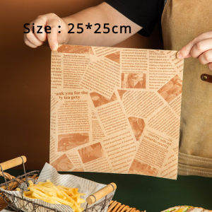 100Pcs Wrapping Greaseproof Paper Baking Wax Portable Paper Sandwich Wrapper Paper Bread Burger Egg Drop Food