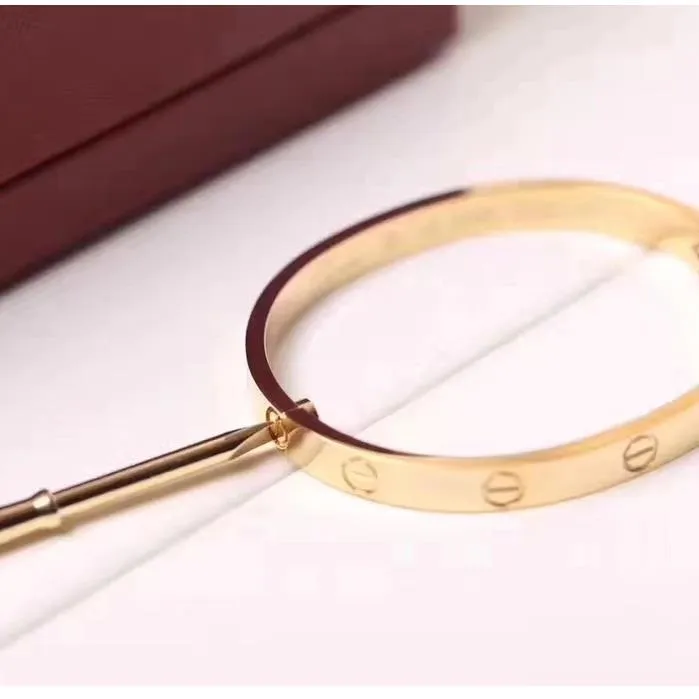 TYshop 316L Stainless Screw Bangle Gold Bangles For Women Jewelry
