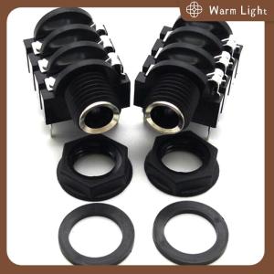 Warm Light 5ชิ้น6.35มิลลิเมตร 6.35 6P 6PIN เสียงสเตอริโอไมโครโฟนตัวเมียซ็อกเก็ต ช่องเสียบแจ็ค