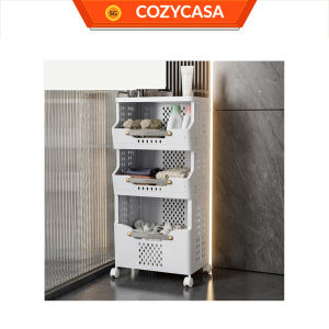 【COZYCASA】Movable Laundry Storage Rack Integrated Space-Saving Laundry Basket Laundry Basket with Wheels