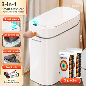 JOYBOS smart trash can N30 sensor switch rechargeable automatic packaging Automatic bagging office home kitchen bathroom living room household large capacity trash can