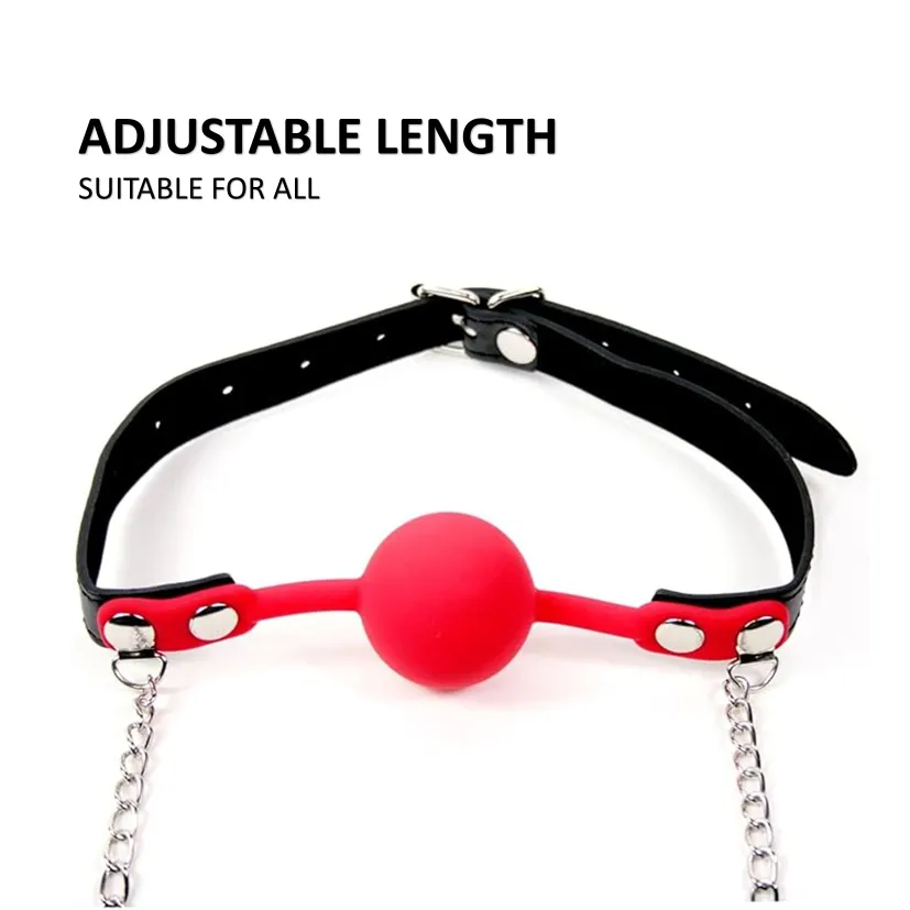 Silicone Mouth Ball Gag With Nipple Clamps Ball Mouth with Adjustable  Straps SM Play Sex Toy Man And Women | Lazada