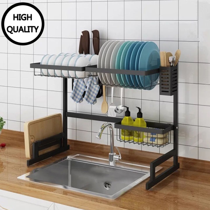 Dish Drying Rack Kitchen Dish Drainer With Cover Plastic Bowl