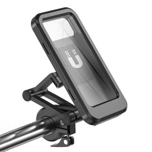 HELUVK 360° Swivel Motorcycle Phone Holder Rearview Mirror Mount ic Mount Waterproof Phone Holder Waterproof Bicycle Phone Holder Motorcycle