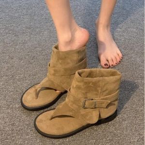 [Free Shipping] WomenS Sandals For Outdoor Wear 2026 Summer New Style Versatile Niche Flip-Flop Flat Casual Sandals Roman Open-Toe Boots