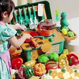 kitchen Toys For Kids Mini Kitchen Playset Cooking Toys Set Play Tableware Kit Cooking Set Toys