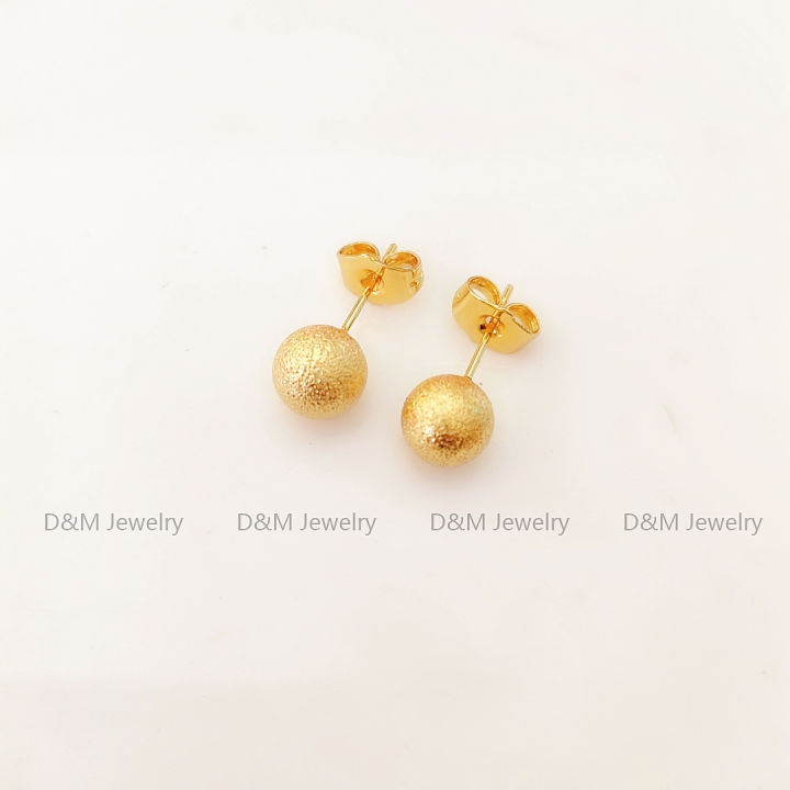 D&M Jewelry 24k bangkok gold stud earrings Lazada PH