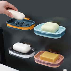 1PCS Non-slip Soap Holder Strong Suction Soap Box Multifunctional Soap Dish Holder Drain Case Bathroom Suppies accessories
