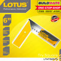 LOTUS Try Square Ruler 6" Inch | 8" Inch Aluminum Alloy L-Square Ruler, Framing Ruler THT150STX - BUILDMATE - LHT. 