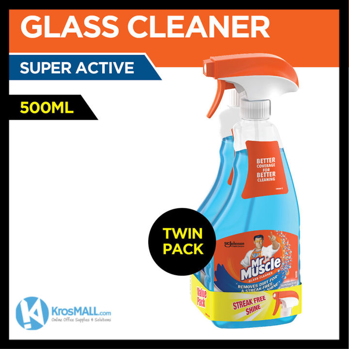 Mr Muscle Glass Cleaner Super Active 500ml [Value Pack] Lazada