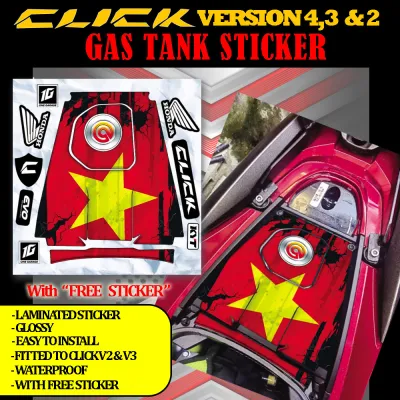 HONDA CLICK VERSION 4 & VERSION 3 & VERSION 2 GAS TANK STICKER /HONDA CLICK V4 V3 & V2 ACCESSORIES