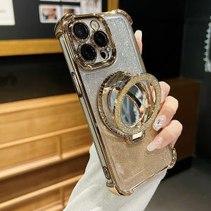Clear Casing infinix Hot 40i 30 Play 30i NFC 10T 10S 10 Lite 11 Note 40 30 Pro 5G Smart 9 8 7 5 2021 2020 Tecno Spark 20C 20 10 10C GO 1 2025 2023 2024 itel P55 4G POP 7 Electroplated Four corner anti-fall makeup mirror bracket Phone Case JD 04