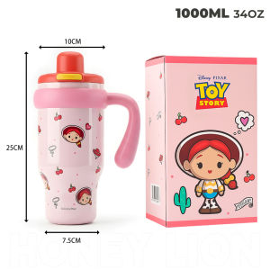 Disney Toy Story 1000ml Travel Tumbler 316 Stainless Steel Vacuum Cup Leakproof Straw Bottle for Office Gym Daily Use- HoneyLion