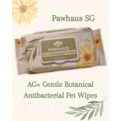 (80pcs) Pawhaus AG+ Antibacterial Pet Wipes 80pcs | Gentle Alcohol-Free Silver Ion Unscented For Dogs & Cats