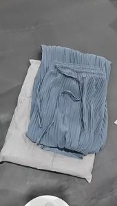 Chiffon Shimmering Wide-Leg Pants for Women Summer Loose Straight Pants Pleated Ice Silk Pants Draped Long Pants High-Waisted Casual Pants