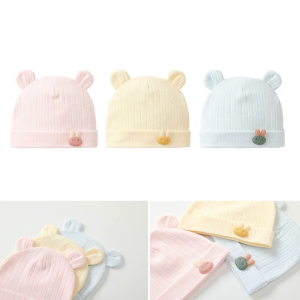 Upgraded Newborn Baby Hat Bear Ears Infant Cap Baby Boy Girl Toddler Hats Infant Beanie Cap for Spring Autumn Durable
