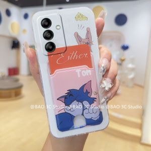 New Phone Case Samsung Galaxy A16 A06 A55 A35 A25 A15 A05s A05 LTE 4G 5G Ins Trend Creative Fashion Cute Cartoon Couple Casing Anti-fall Shockproof Card Holder Soft Cover 2024