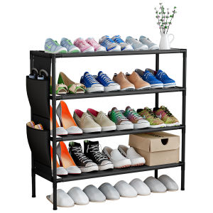 4 Layer shoe rack Colored stainless steel Stackable Shoes Organizer Storage Stand