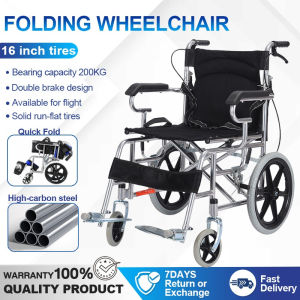 (SG local inventory) Wheelchair adult hand push folding multifunctional travel wheelchair high-quality elderly and disabled thick wheelchair for easy carrying