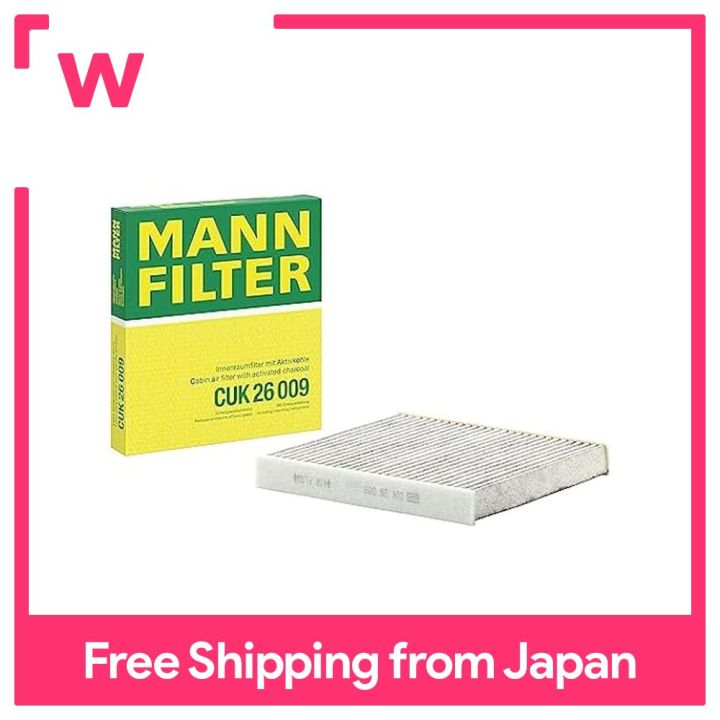 MANN-FILTER air conditioner filter CUK26009 with activated carbon ...