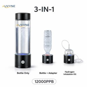 AUVYNE Hydrogen Water Bottle Generator 12000PPB SPE PEM Portable Rechargeable Ionizer Cup Hydrogen Rich Water Maker Machine