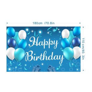 Hantar dari gudang tempatanPopular Black and Gold Birthday Party Backdrop   banner   Supports custom design of party backdrop fabric