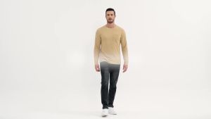 JMIERR  Mens Long Sleeve Shirt Casual Round Neck Pullover  T  T-shirt with Stretchy Textured Knit  T  Shirt with Pocket