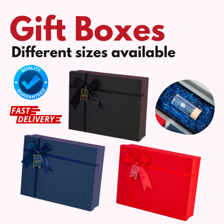 [SET] 3 Size Matt Color Gift Box with Bag Gift boxes Gift wrapping