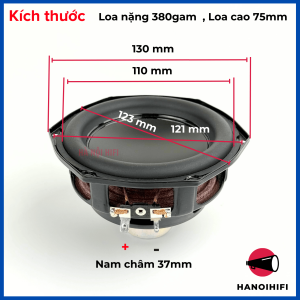 Củ loa Boombox 4 5 inch công suất 4ohm 65w nam châm từ neo âm thanh cực hay