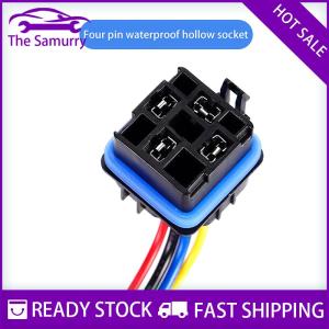 Samurry ✨Hot Sale✨ รีเลย์รถ1ชุดพร้อมซ็อกเก็ต DC 12 24V 40A 4 5Pin แอมป์กันน้ำสายทองแดงชุบดีบุก5-PIN SPDT สำหรับพัดลมอัตโนมัติเรือ