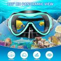 Snorkeling Gear for Adults, Snorkel Mask Snorkel Set, Dry Top Snorkeling Gear for Adults, 180 ° Panoramic Wide View Anti-Fog Tempered Glass Scuba Diving Mask for Snorkeling Swimming Travel. 