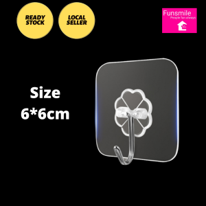 Ready Stock ♥️1pc Reusable Wall Hooks Strong Adhesive Magic Hook