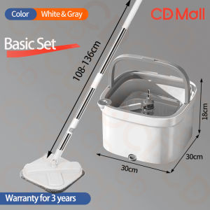 CD Self Wash Spin Mop with Bucket  Clean and Dirty Water Separation Tank Sewage Separation Mop for Floor Cleaning