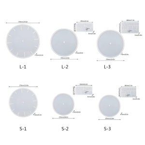 Khuôn nhựa đồng hồ số lượng lớn Đồng hồ khuôn silicon Epoxy Đồng hồ khuôn cho đúc nhựa tường tự làm trang trí nghệ thuật