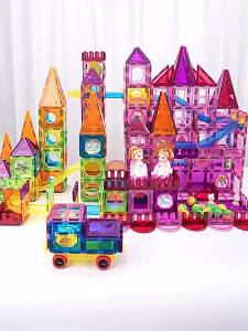 [SG Seller]Kids Color Window Magnetic Tiles Building Blocks Educational STEAM Toy Infinite Creations Gift
