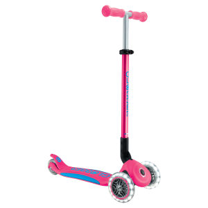 Globber Elite Foldable Lights 3-Wheels Kids Scooter 4-Height Adjustable Bar (For Age 3 to 9 years)