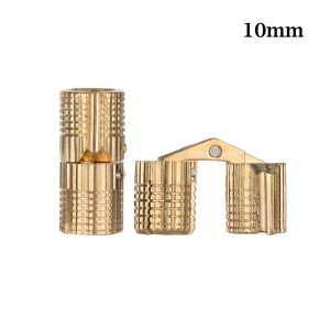 RBRY 1pc ฮาร์ดแวร์ ตู้ ล่องหน ทรงกระบอก บานพับเฟอร์นิเจอร์ ที่ซ่อนอยู่ บานพับทองเหลือง