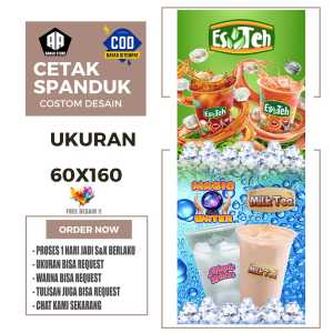 Cetak Spanduk Banner ES TEH  MAGIC WATER & MILK TEA Costom Desain