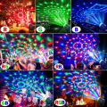 Sound Activated Rotating Disco Light Colorful LED Stage Light RGB Laser Projector Lamp DJ Party Light for Home KTV Bar Xmas. 