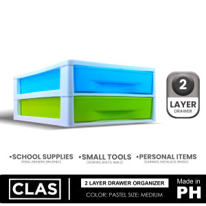 CLAS Stackie 2 Layers Portable Drawers. Documents / Bond Paper A4 & Letter Size (Short)