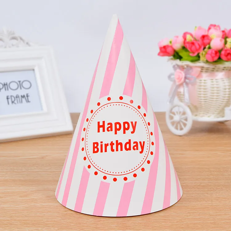 DIY Paper Birthday Hat Colorful Cute Happy Birthday Hats Disposable Party  Hats for Children and Adults Party Needs